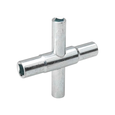 B & K B&K Bright Plated Steel 4-Way Stem Key 151-015